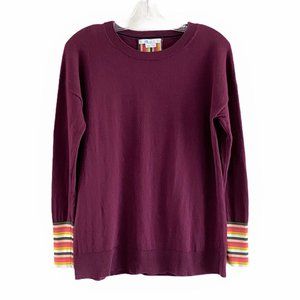 Boden Cassandra Burgundy Cotton Blend Sweater, M